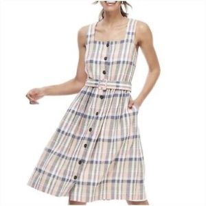 Gal Meets Glam square neck Belted Midi Dress size 6